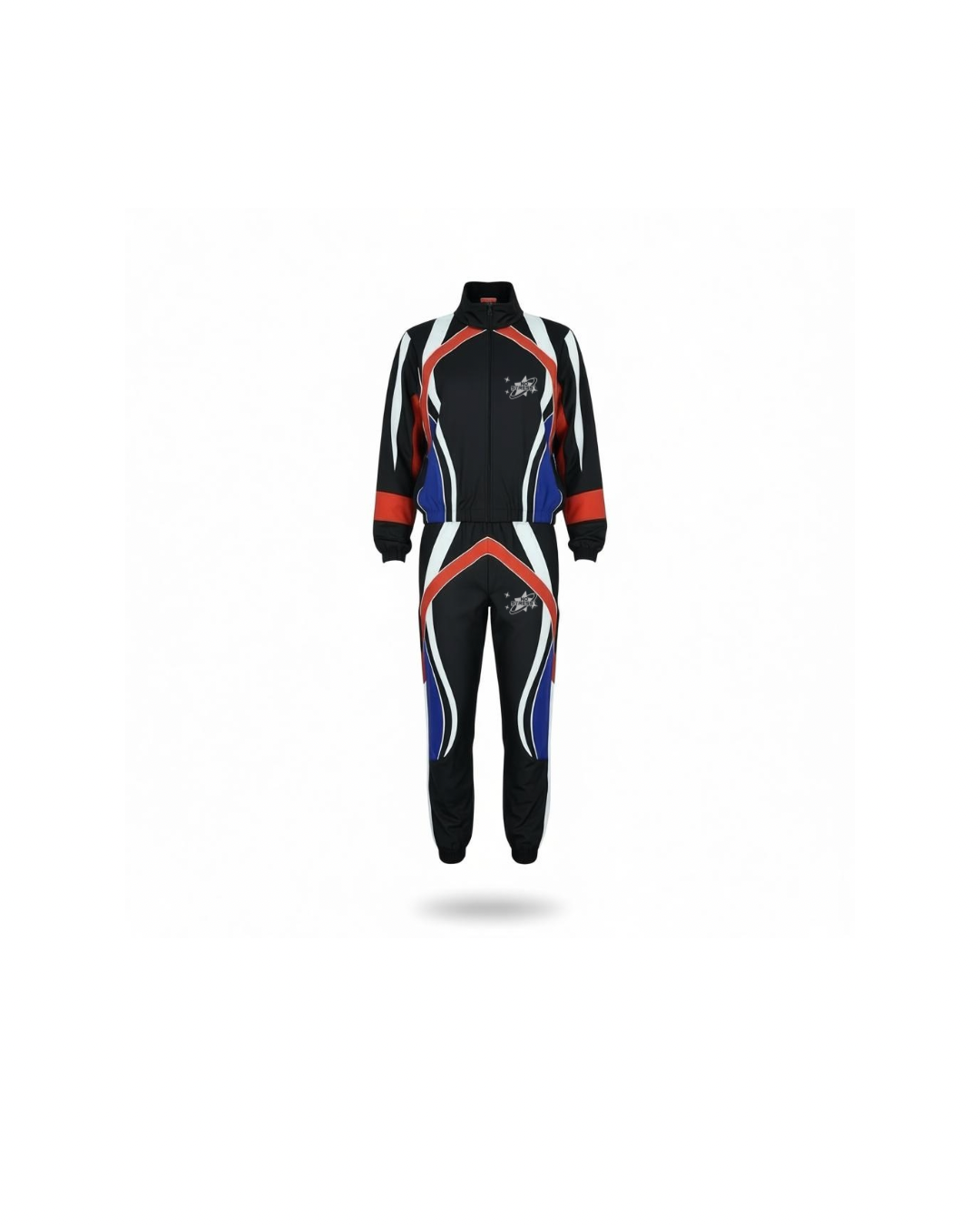 Black White Red and Blue Windbreaker Set