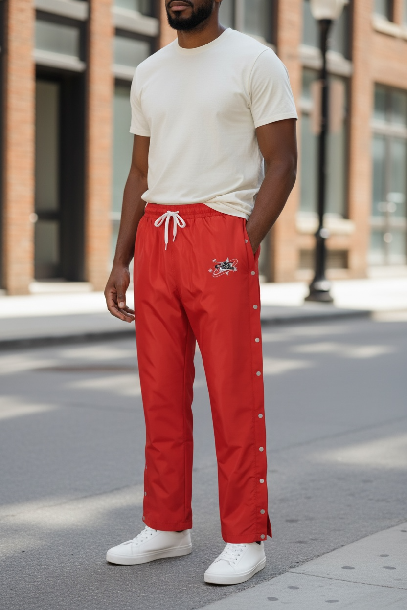 Nylon Snap Off Flare Pants