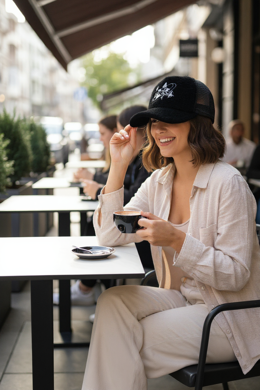 Black Velvet Trucker Hat