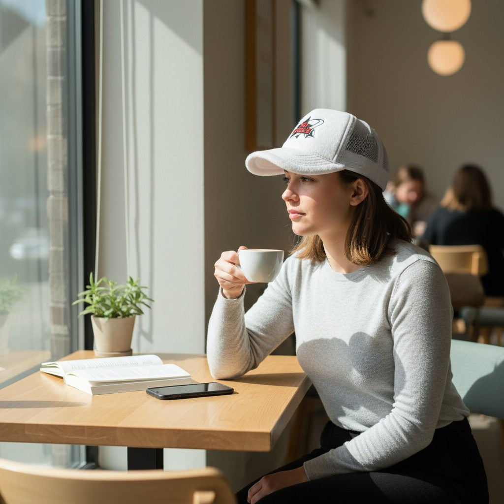 Grey Velvet Trucker Hat