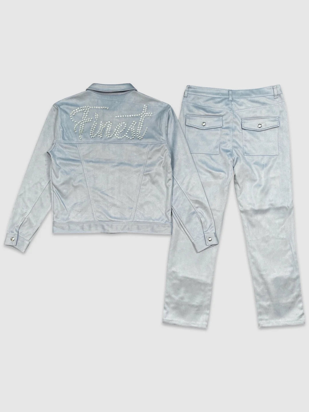 Cropped Suede Cargo Set