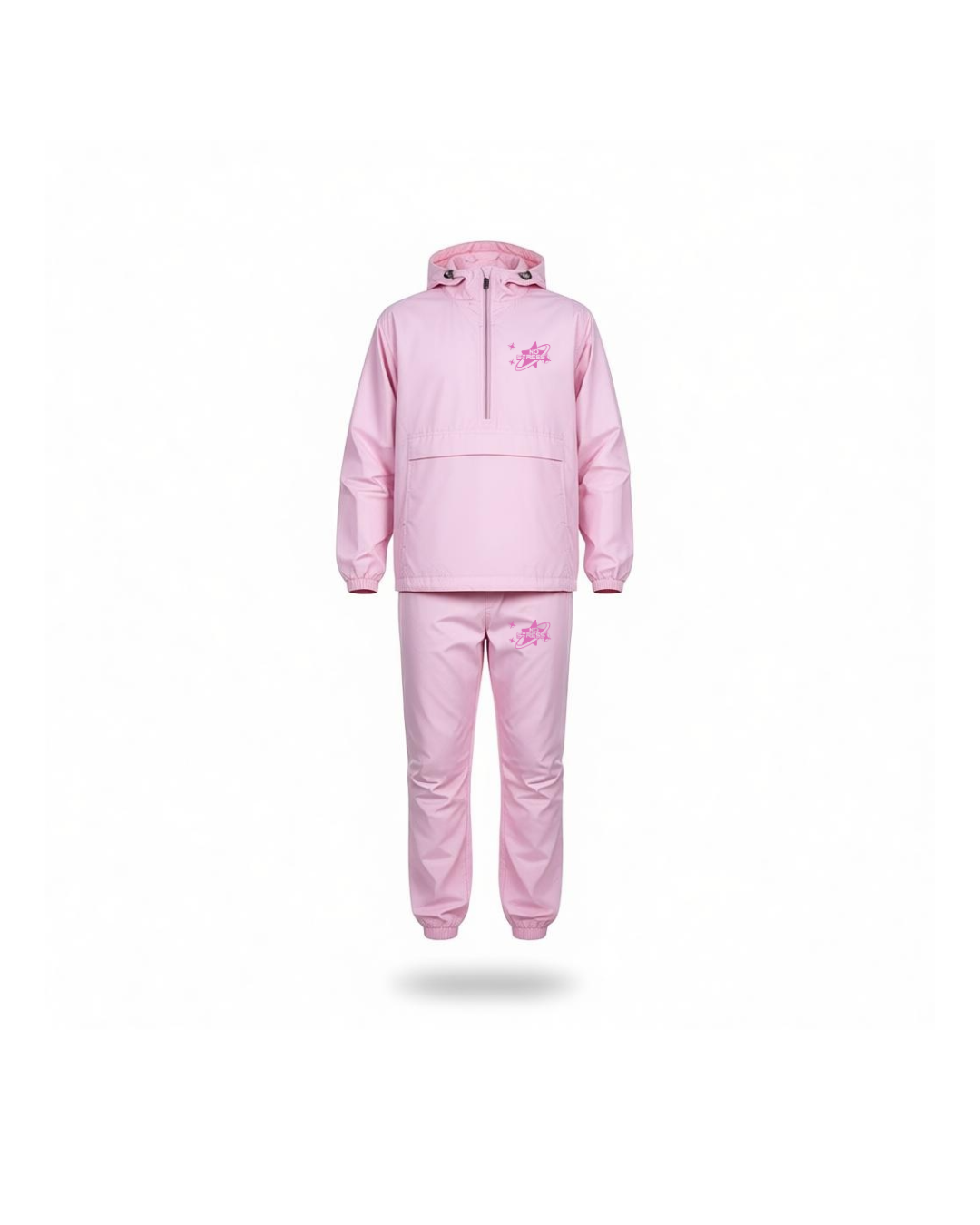 Pink Stacked Windbreaker Set