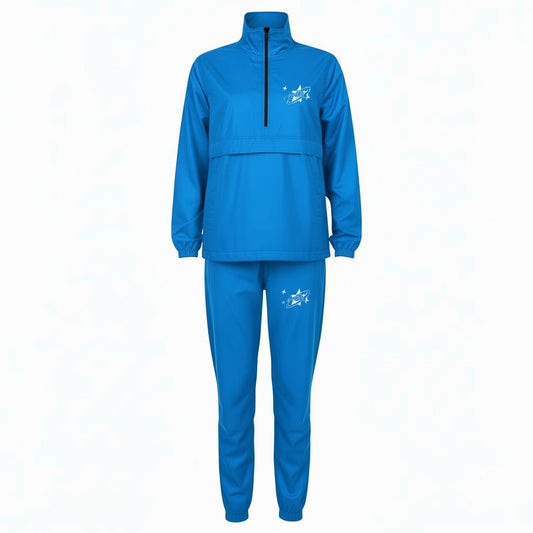 Blue Stacked Windbreaker Set