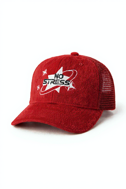 No stress red velvet hat