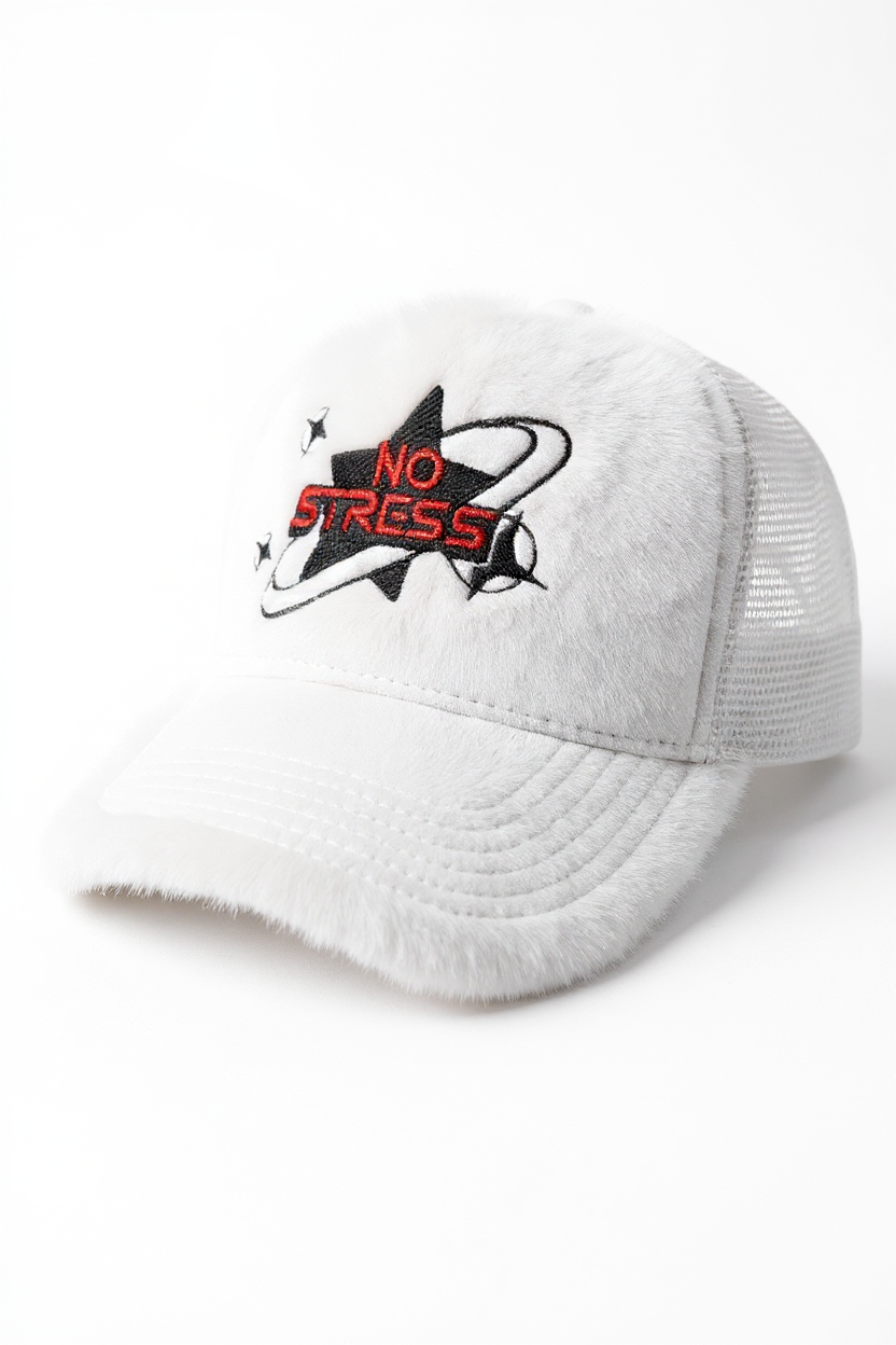 No Stress grey trucker hat