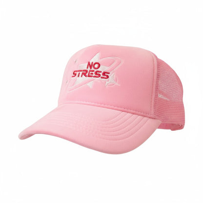 pink No stress trucker hat