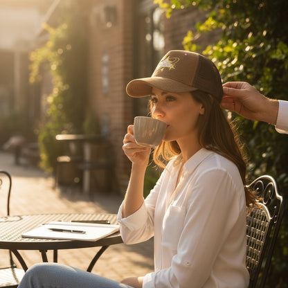 Brown No stress trucker hat