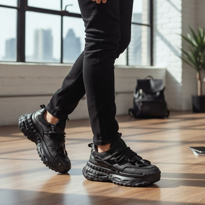 No Stress NS1 black running shoe