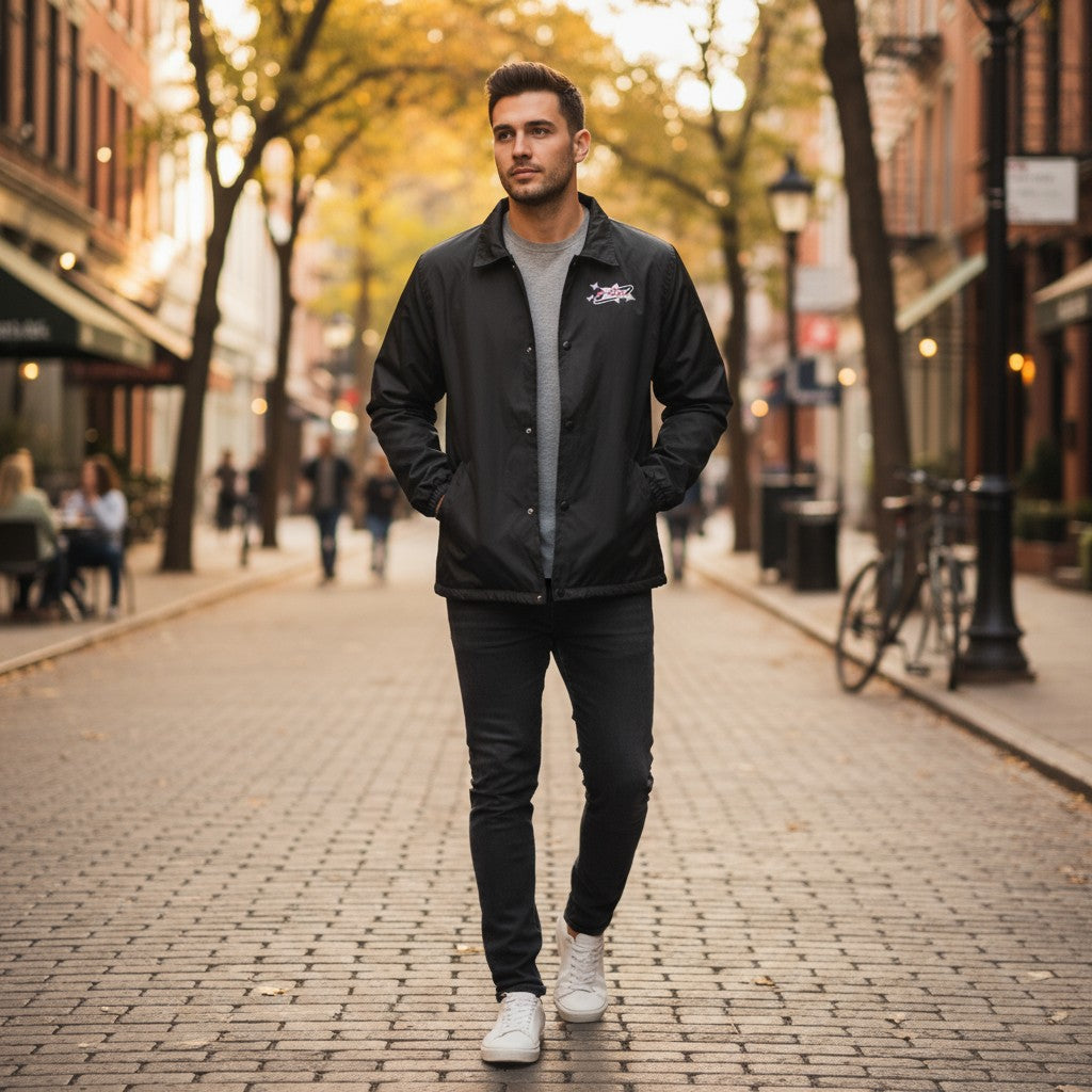 Custom water resistant windbreaker by No Stress