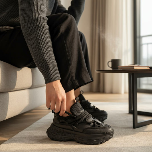 No Stress NS1 black running shoe