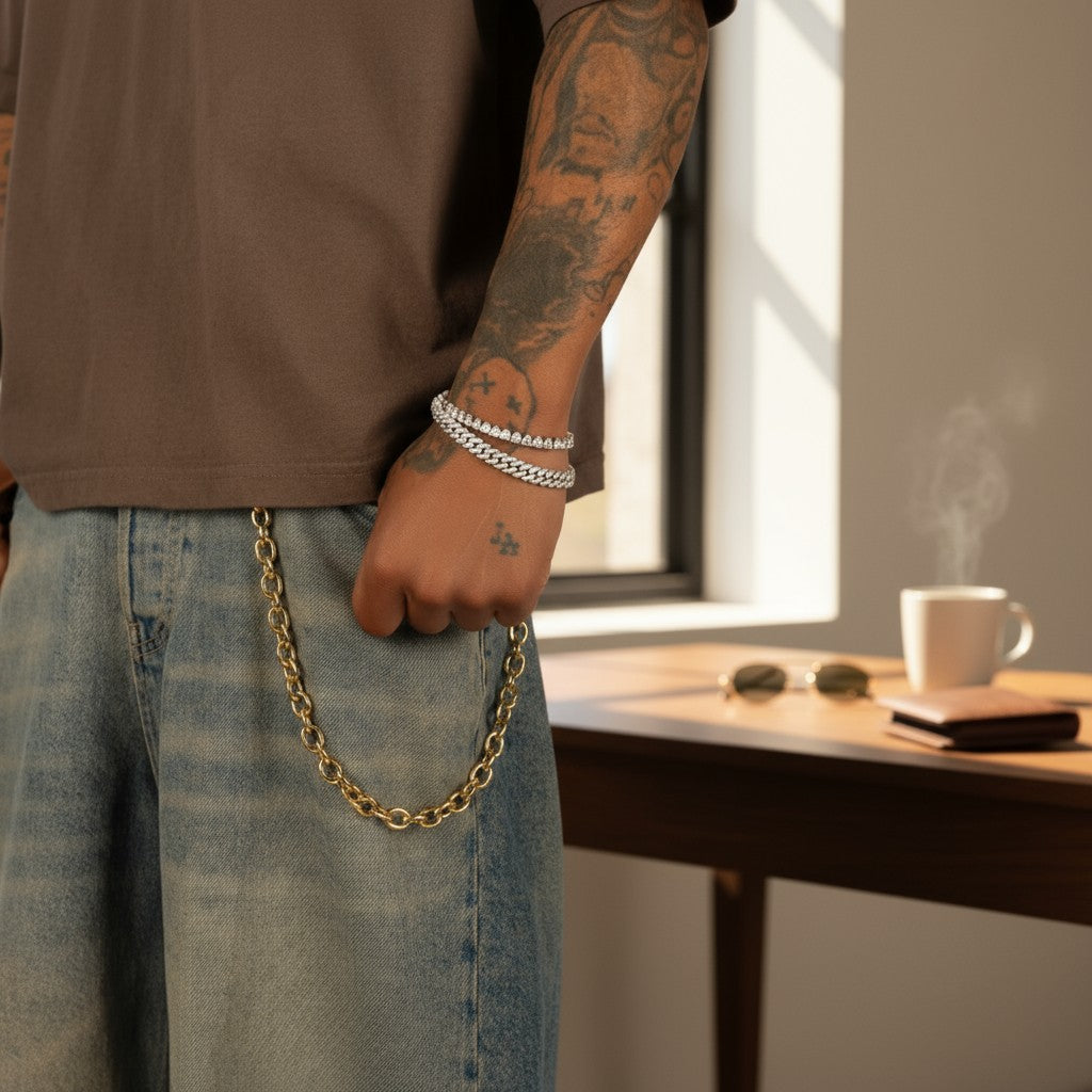 Gold biker chain